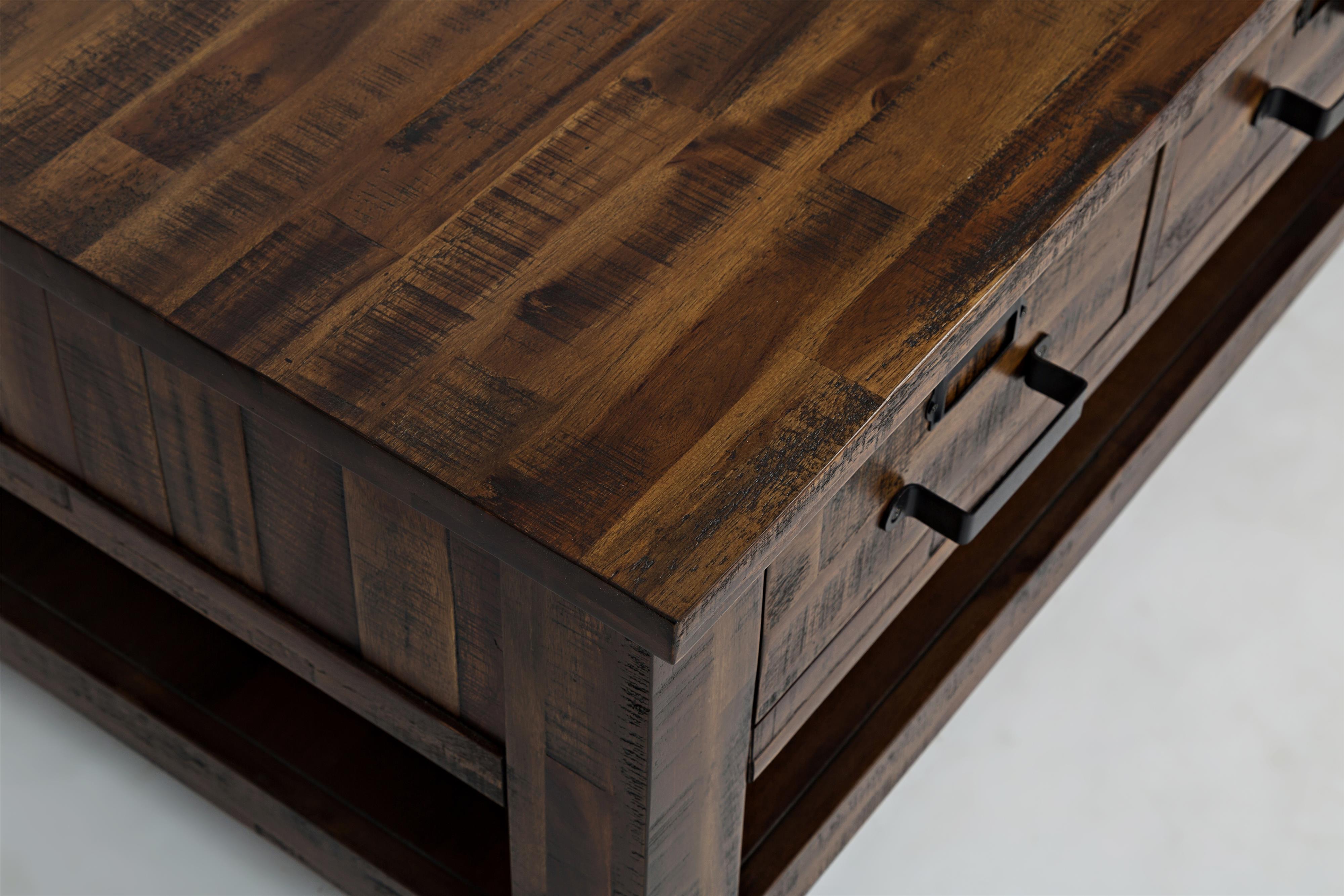 Jofran Cannon ValleyThree Drawer Cocktail Table